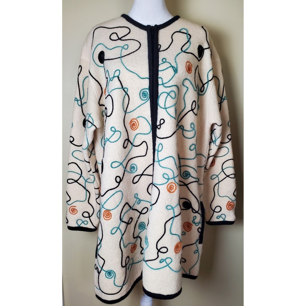Vintage Wool Jacket Coat Phoebe Buffay Retro Glam Hippie Boho Festival Twee Art‎
